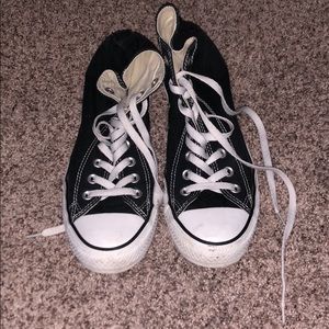 Black high top converse